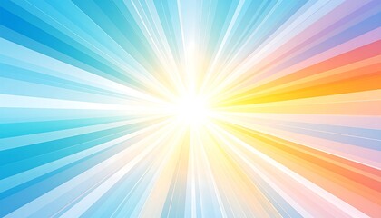 Obraz premium Colorful Sunburst Radial Background.