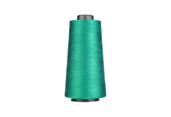 Vibrant thread spool on a black background