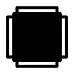 Abstract geometric figure with squares and rectangles, minimalist design for creative projects