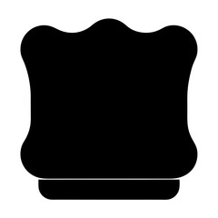 Silhouette of a Decorative Container or Vessel with a Wavy Top