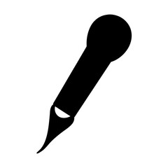 Ink Dropper Silhouette Illustration for Chemical and Scientific Applications Design