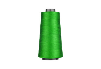 Sparkling green thread cone on black background