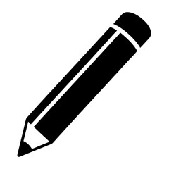 Black and white simple drawing of a pencil with an eraser