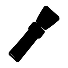 Monochrome image depicting a stylized electronic device perhaps a handheld flashlight