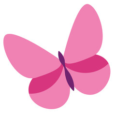 Pink and Purple Butterfly Graphic Illustration