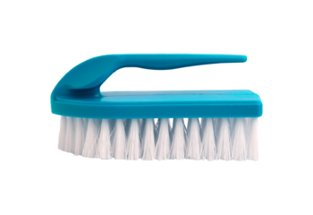 colorful scrub brushes for cleaning tasks isolated on transparent background