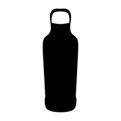 Black silhouette of a handled jug or container, minimalist design element