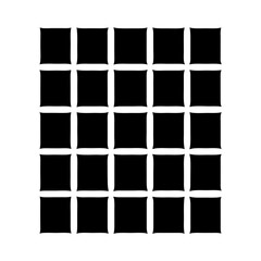 Monochrome repeating rounded square pattern creates a tessellated optical art texture