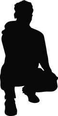 silhouette male figure vector design