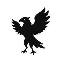 Obraz premium silhouette of a hawk dancing proudly in the sky 