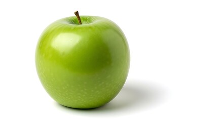Fresh Green Apple Isolated on White A Crisp and Healthy Single Fruit Still Life