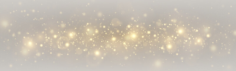 Fantasy stardust and luminous particles with shimmering overlays. Christmas lights, golden accents, and sparkling confetti in a bright celebration.