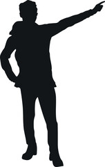 silhouette male figure vector design