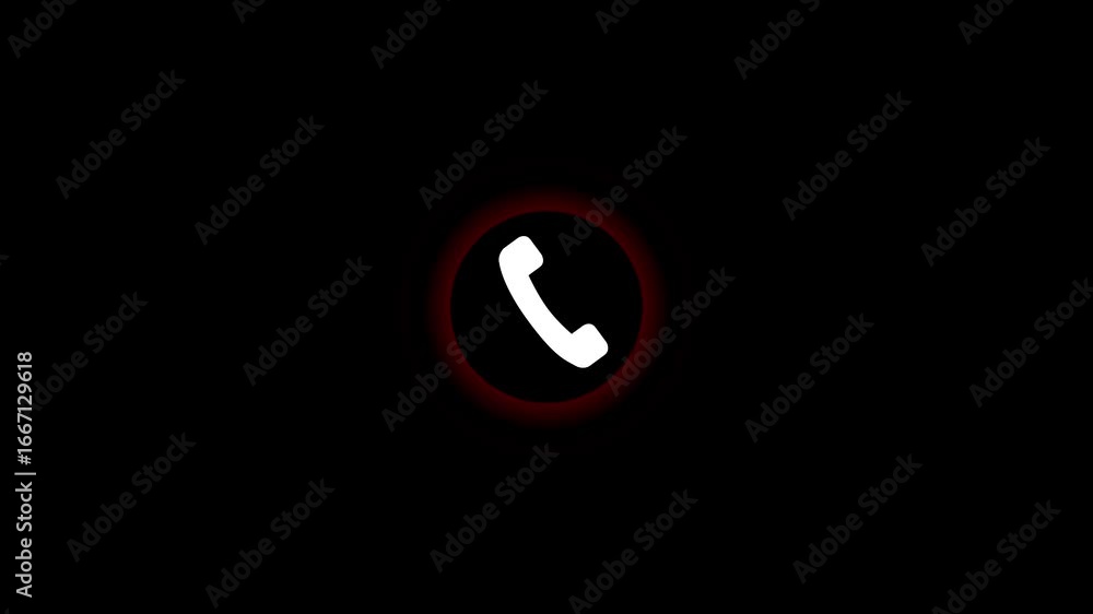 Poster incoming call ringing icon animation. phone ringing sign of phone call icon with radio wave. incomin