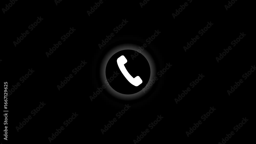 Poster incoming call ringing icon animation. phone ringing sign of phone call icon with radio wave. incomin