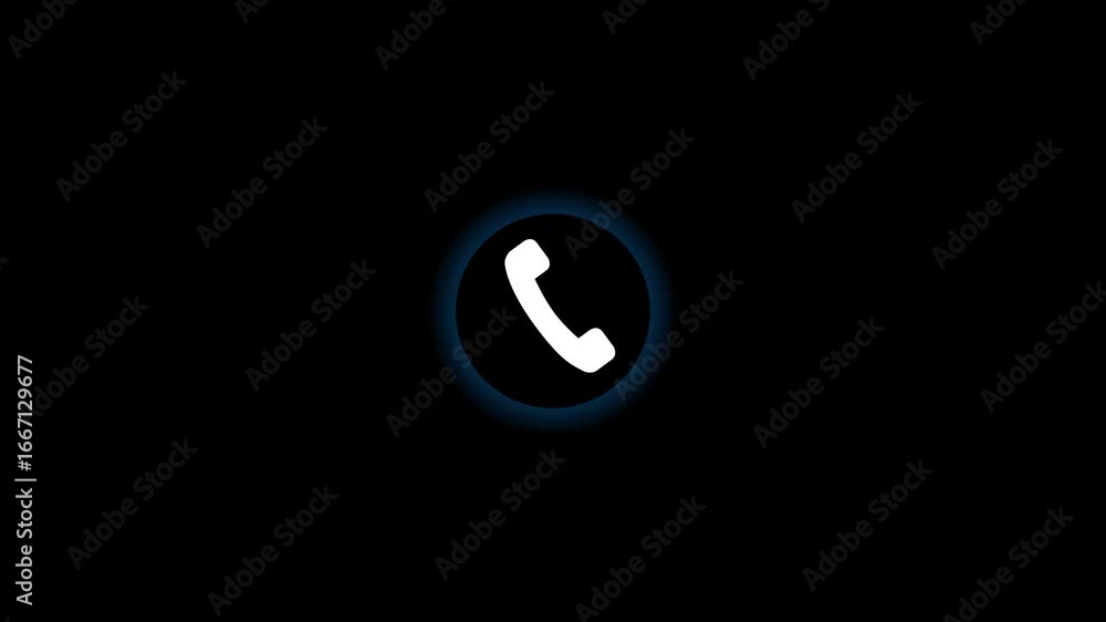 Poster incoming call ringing icon animation. phone ringing sign of phone call icon with radio wave. incomin