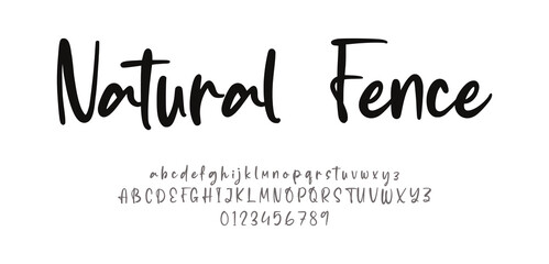 Natural Fence, signature Font Calligraphy Logotype Script Brush Font Type Font lettering handwritten
