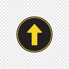 yellow arrow sign