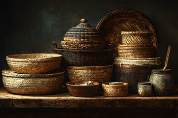 Artistic Basketry with Rich Textures