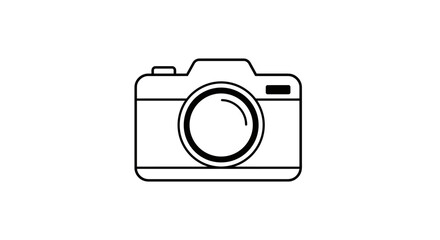Simple Camera Outline Icon Photography Equipment Silhouette