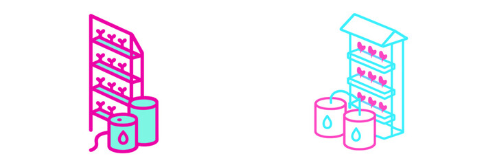 Vertical Hydroponic Farming System Water Tanks, Minimalist flat