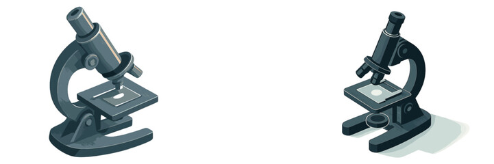 Microscope Laboratory Equipment, Minimalist flat design