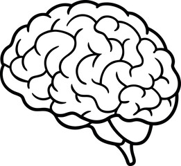 human brain vector illustration
