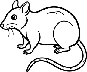 rat silhouette vector illustration