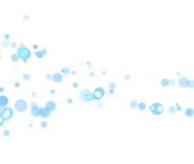 Blue Bokeh Snow Overlay PNG With Transparent Background