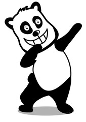 illustration of a winning panda