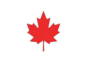 A vibrant red maple leaf stands out against a solid black background.