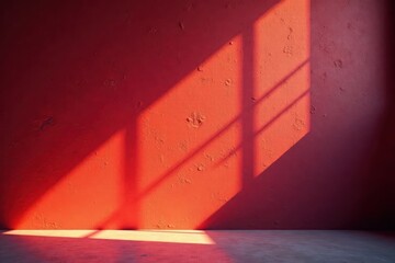 Intense top light creates strong shadows on textured wall, dramatic interior , graphic, shapes, contrast