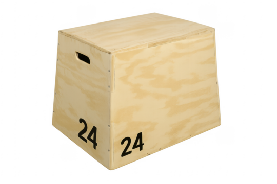 24 inch plyo box for fitness training on transparent background