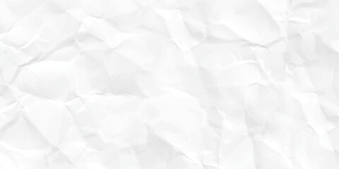 Fototapeta premium Paper texture Crumpled White. close up white crumpled paper background. Top view.