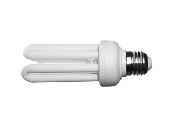 Compact fluorescent light bulb isolated on transparent background