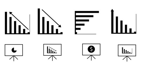 growing graph icon or logo isolated sign symbol vector illustration - Collection of high quality black style vector icons 