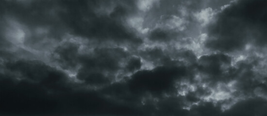 Stormy dark cloudy sky. Pollution, PM 2.5, Carbon dioxide and environment problems concept....
