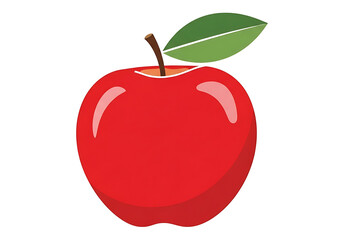 A vibrant red , complete with a stem and a leaf, is displayed against a solid black backdrop.