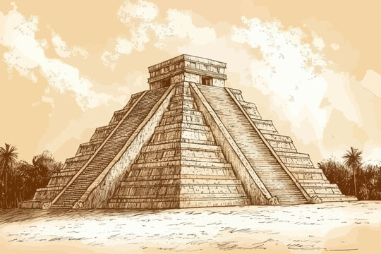 Aztec Pyramid Sketch