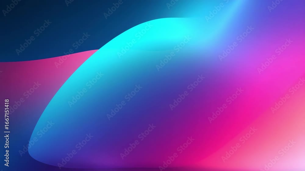 Poster abstract shapes in vivid blue and pink blend together, creating a dynamic and engaging display. the 