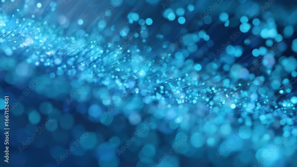 Poster stunning blue bokeh lights dance against a dark background, creating a magical and captivating displ