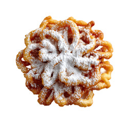 Fried dessert treats county fair food fun top view, isolated on transparent background, png