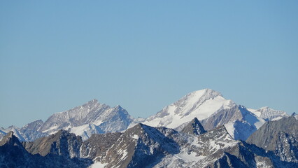Obraz premium links die Daberspitze 3402m und rechts die Rötspitze 3494m
