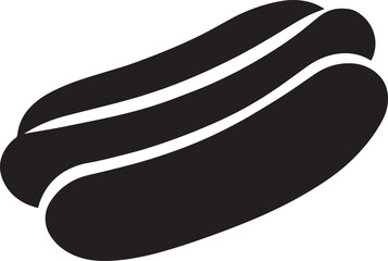 Hotdog doodle collage element cute black white illustration vector
