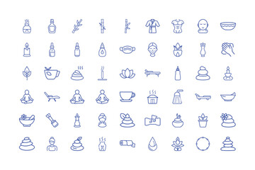 Vector art of spa and wellness icons
