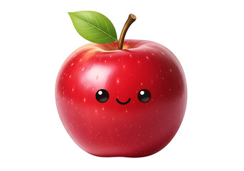 A vibrant, cartoon-style depiction of a red , highlighted against a black background, showcasing a cheerful expression.