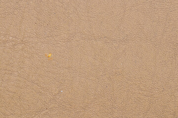 Detailed background of light brown grained old leather with pronounced texture