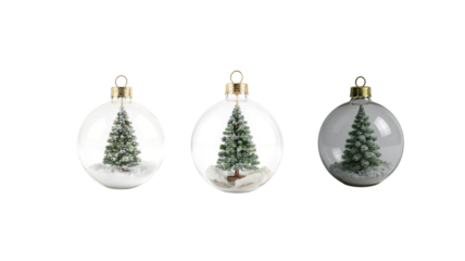 Glass Ball Tree Ornament on transparent background png