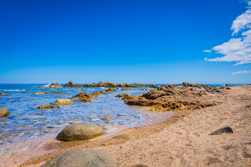 Plage de la testa à Zonza en en Corse du Sud en France