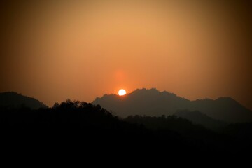 Sunset at Statue of Unity
